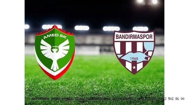 Amed SF, Bandırmaspor’u 2-1 mağlup etti!